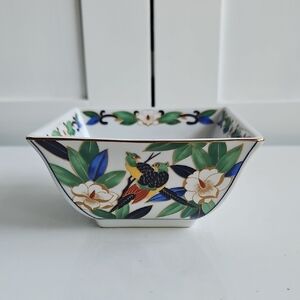 Porcelain Bowl with Floral and Bird Design